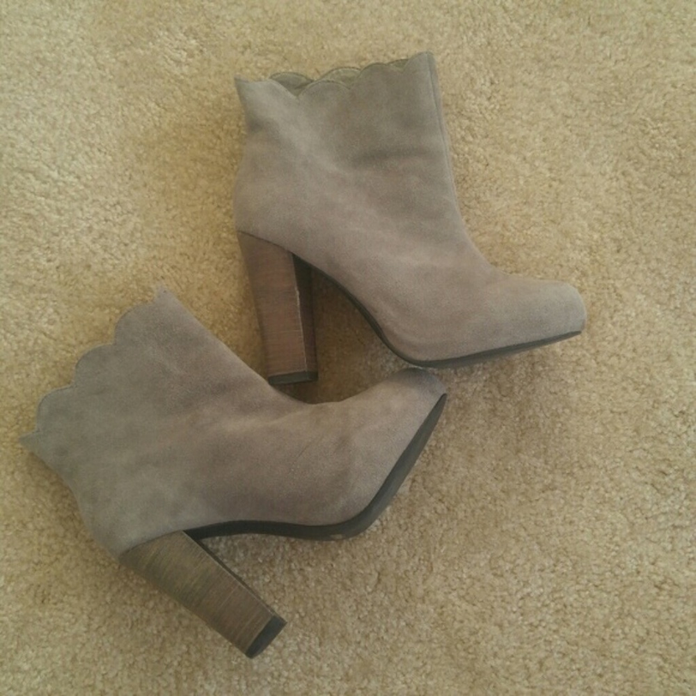 9.5, Charlotte Ronson, Grey, Ankle Boots